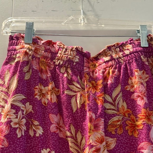 LOFT Pink and Orange Floral Pants - Picture 7 of 7